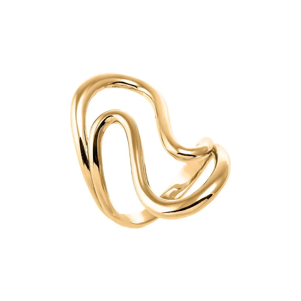 Solid Cutout Wave Statement Ring sold by Adina Eden's