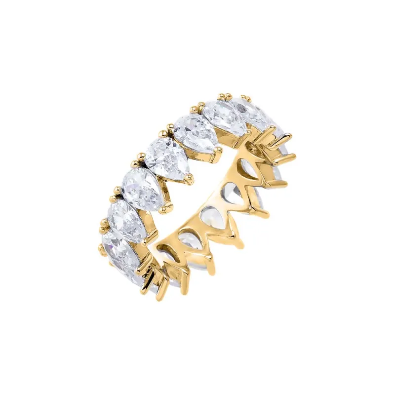CZ Multi Pear Eternity Ring sold by Adina Eden's