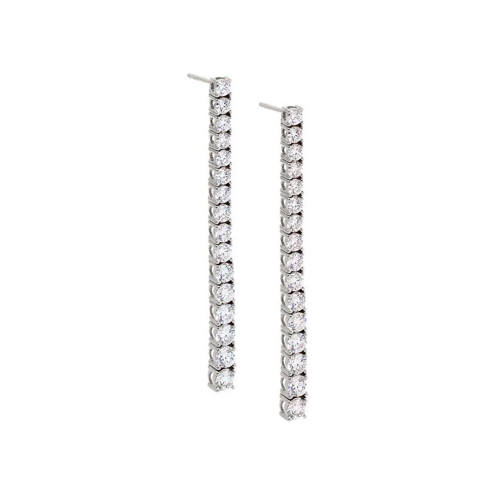 Lab Grown Diamond Graduated Drop Tennis Stud Earring 14K sold by Adina Eden's product image thumbnail 2