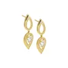 Pave Double Teardrop Fancy Drop Stud Earring sold by Adina Eden's
