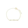 Scattered Diamond W/ Pave Bar Bracelet 14K sold by Adina Eden's