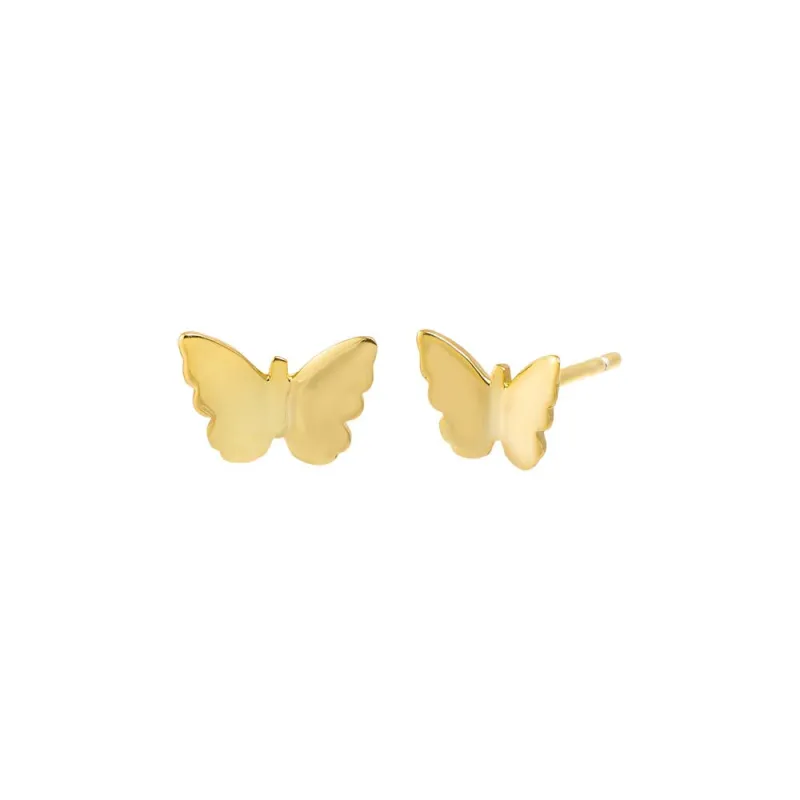 Solid Mini Butterfly Stud Earring sold by Adina Eden's