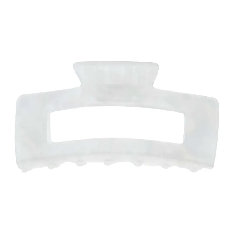 XL White Shining Open Rectangle Claw Clip sold by Adina Eden's
