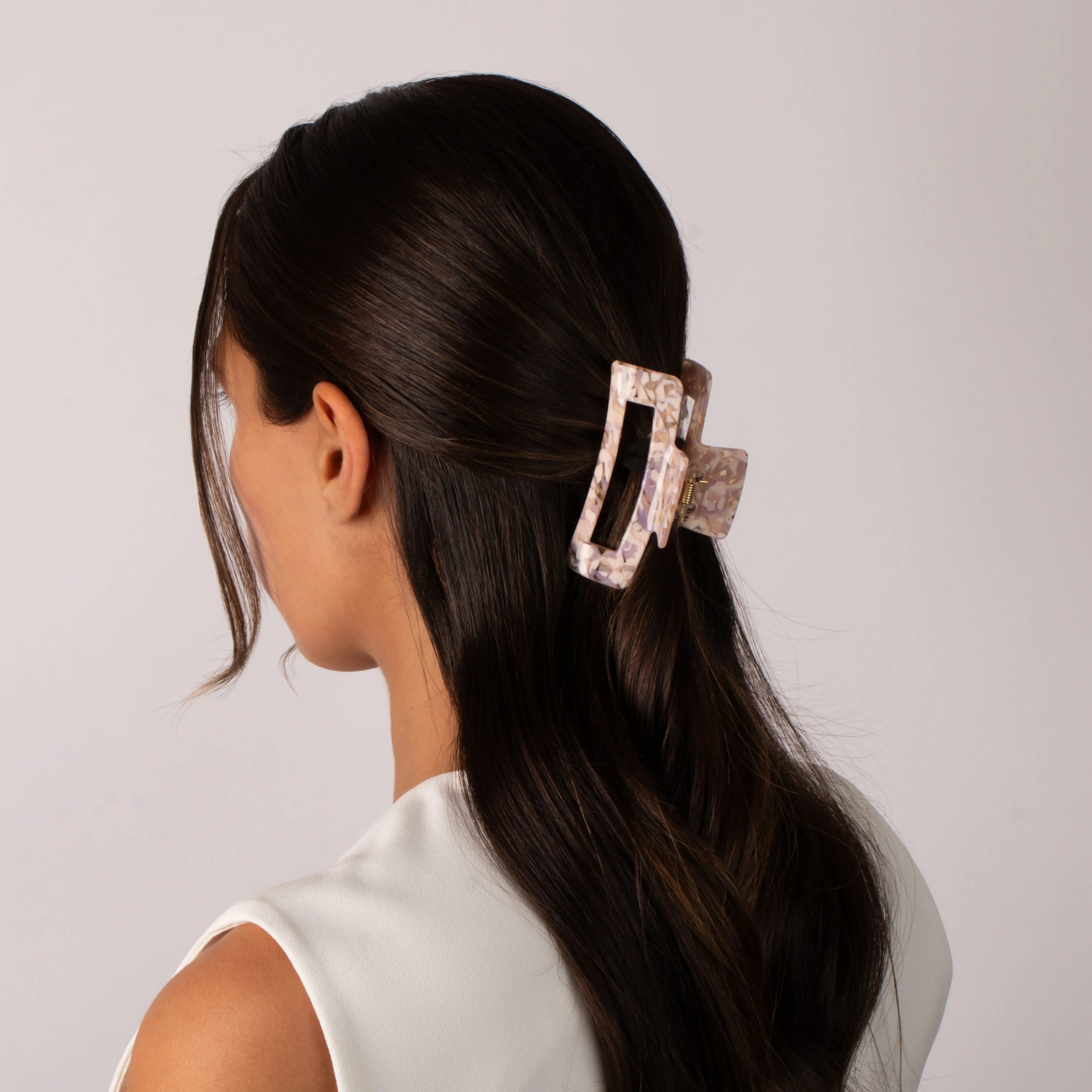Large Open Rectangle Hair Claw Clip sold by Adina Eden's product image thumbnail 3
