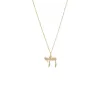 Diamond Large Pave Chai Pendant Necklace 14K sold by Adina Eden's