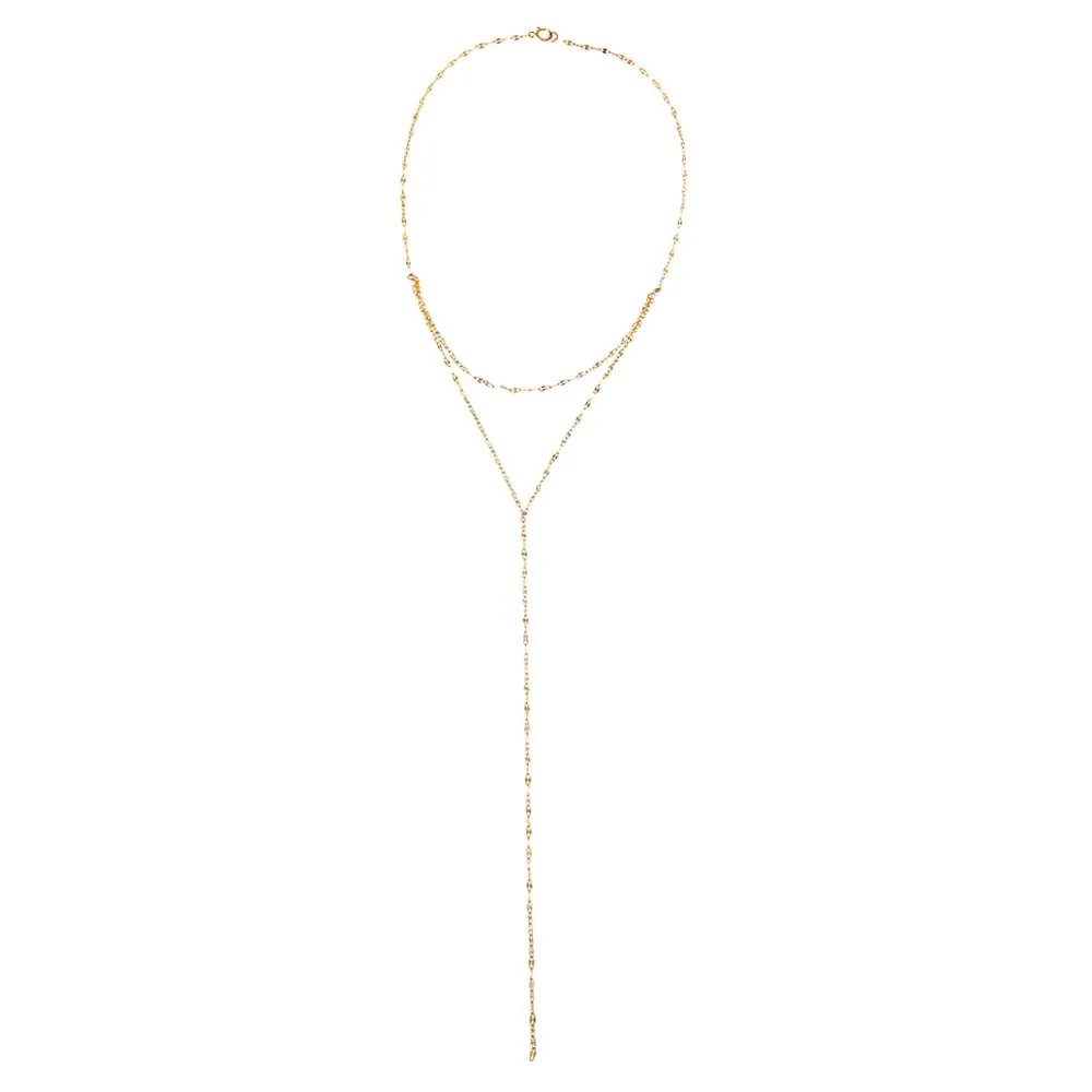 2 In 1 Mariner Chain Lariat Necklace 14K sold by Adina Eden's product image thumbnail 3