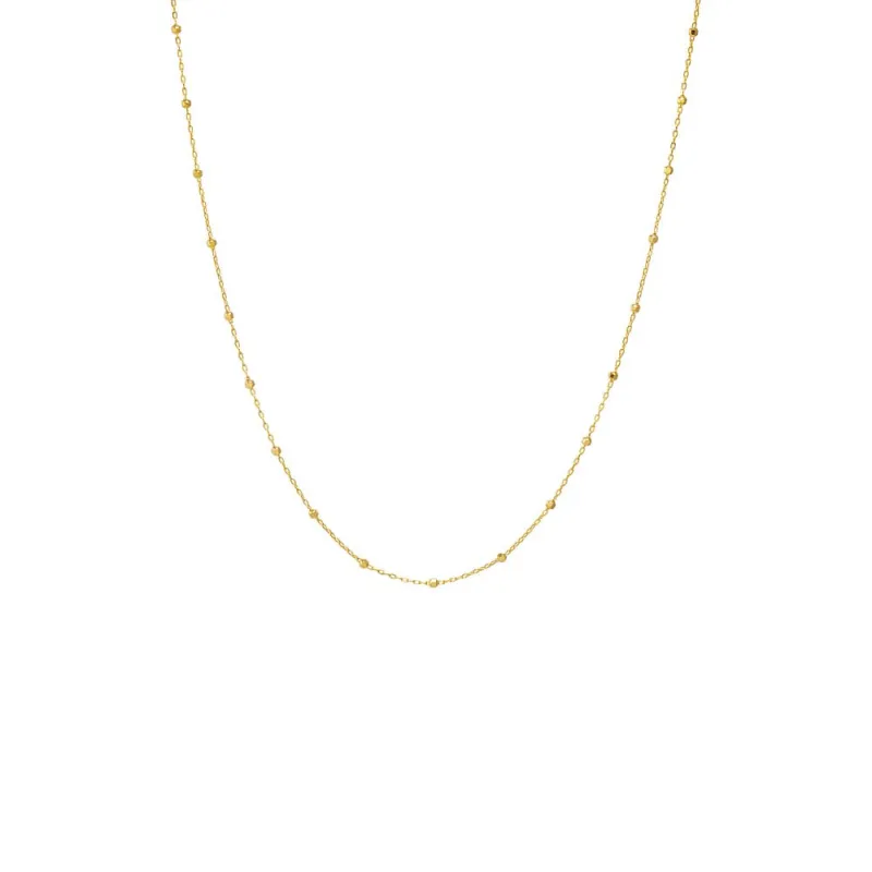 Dainty Ball Chain Necklace 14K sold by Adina Eden's