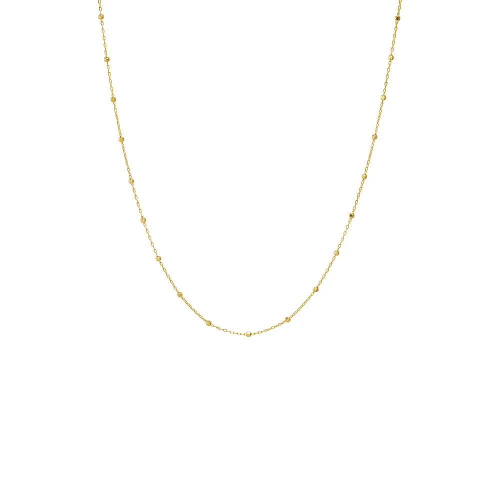 Dainty Ball Chain Necklace 14K sold by Adina Eden's