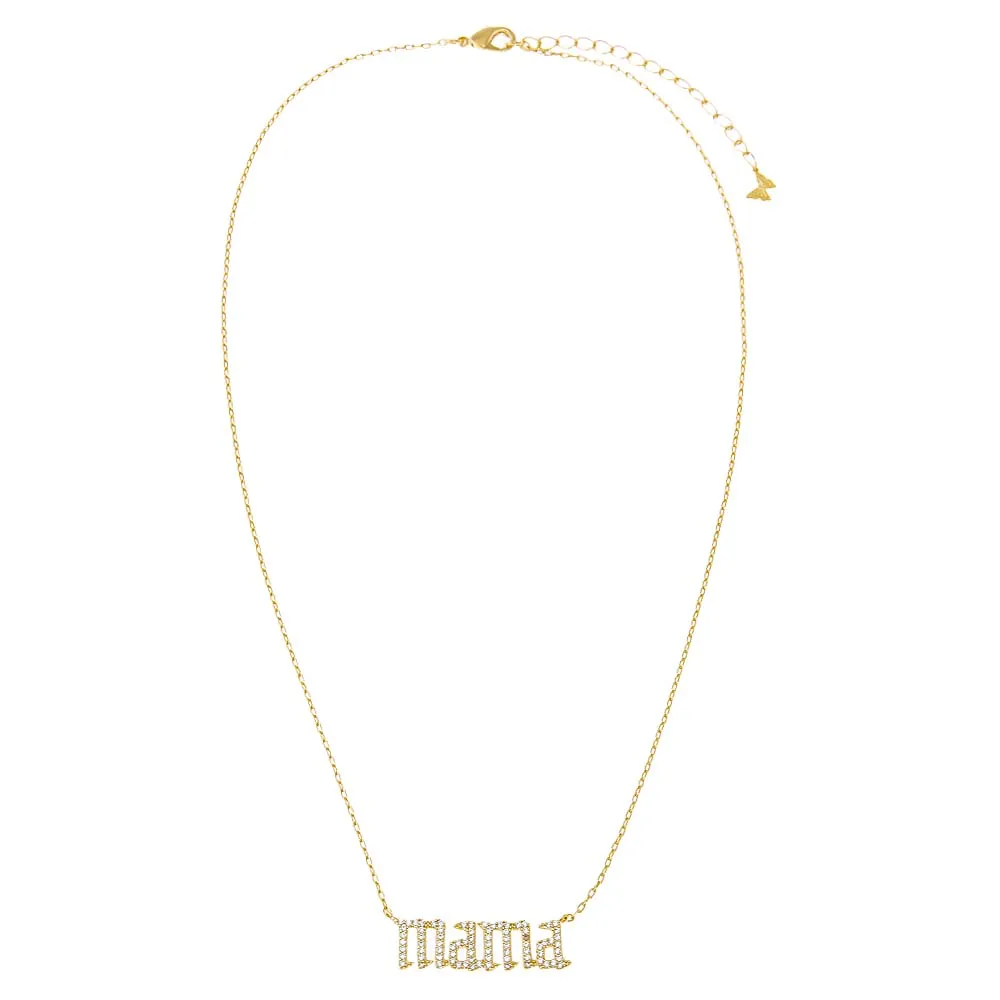 Pave Mama Pendant Necklace sold by Adina Eden's product image thumbnail 2