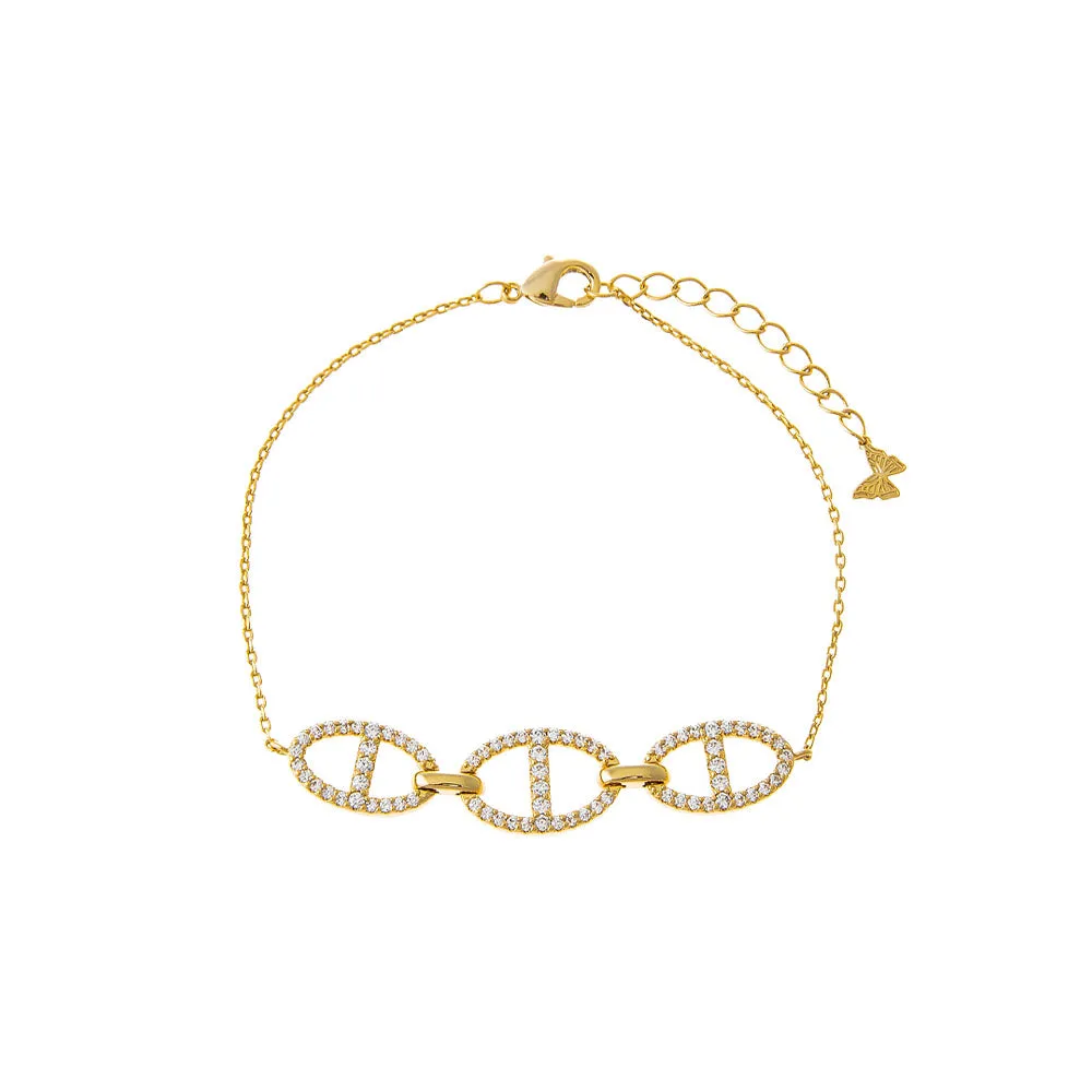 Pave Multi Mariner Chain Bracelet sold by Adina Eden's