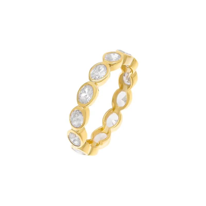 Petite Oval Bezel Eternity Band sold by Adina Eden's