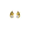 CZ Double Teardrop Stud Earring sold by Adina Eden's