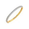 Diamond Rounded Pave Bangle Bracelet 14K sold by Adina Eden's
