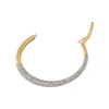 Diamond Rounded Pave Open Bangle Bracelet 14K sold by Adina Eden's