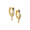 Colored Eye Snake Huggie Earring sold by Adina Eden's