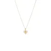 Diamond Solid/Pave Cutout Heart Pendant Necklace 14K sold by Adina Eden's
