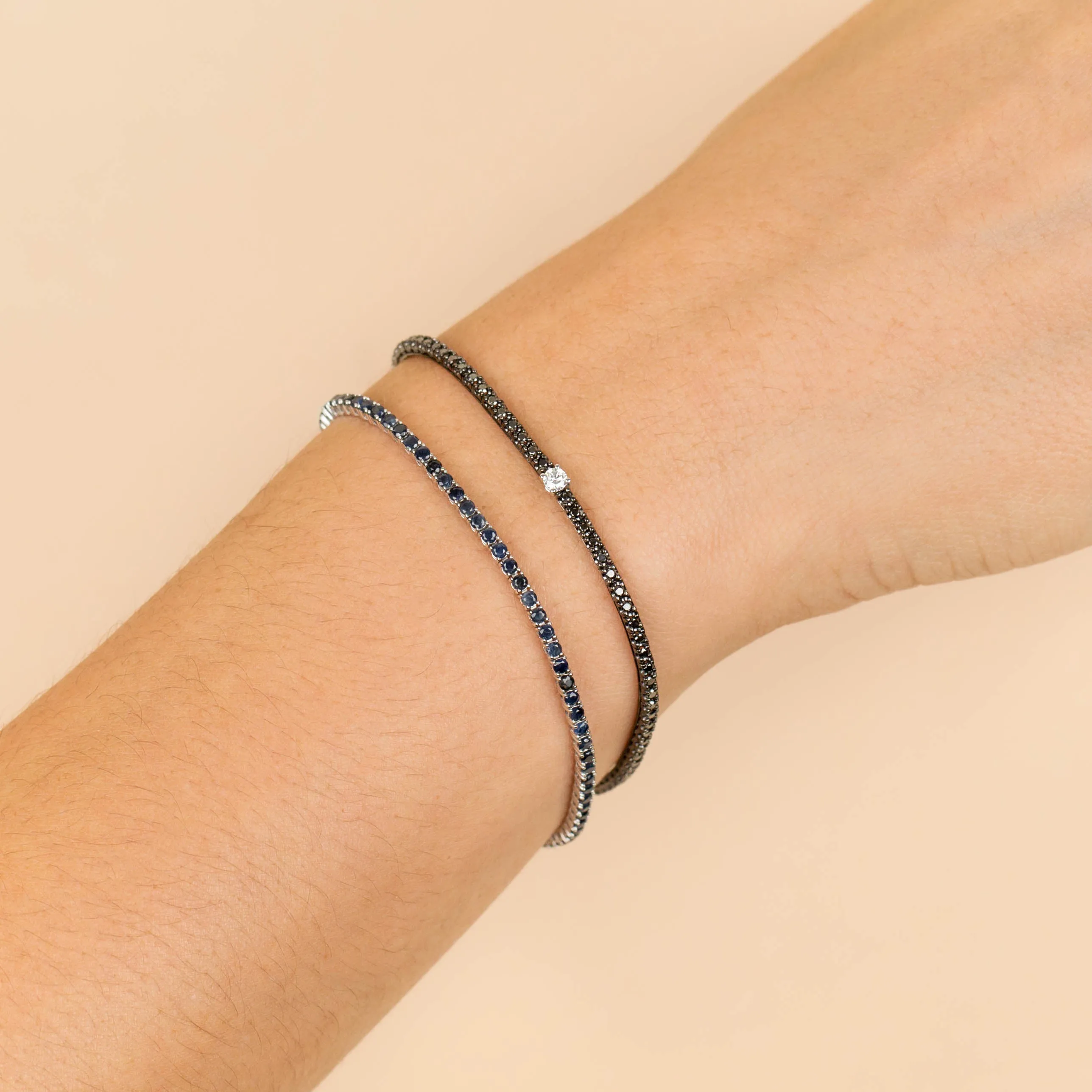 Sapphire Tennis Bracelet 14K sold by Adina Eden's product image thumbnail 2