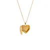 Pave Butterfly Bubble Heart Locket  Necklace sold by Adina Eden's