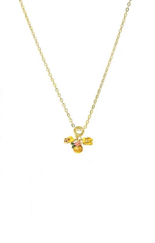 Mini Yellow Trinket Charm Necklace sold by Adina Eden's