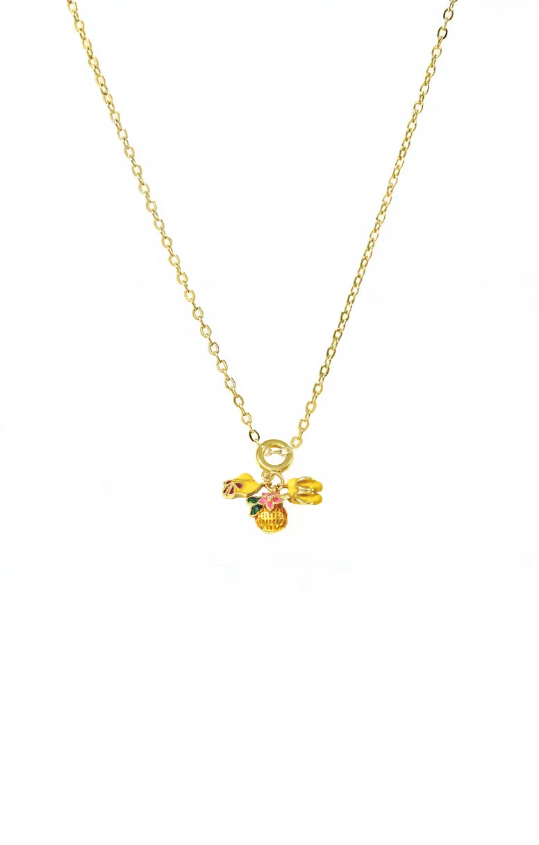 Mini Yellow Trinket Charm Necklace sold by Adina Eden's
