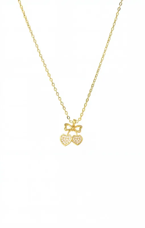 Pave Cherry Heart Pendant Necklace sold by Adina Eden's