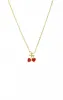 Pave Mini CZ Cherry Hearts Pendant Necklace sold by Adina Eden's