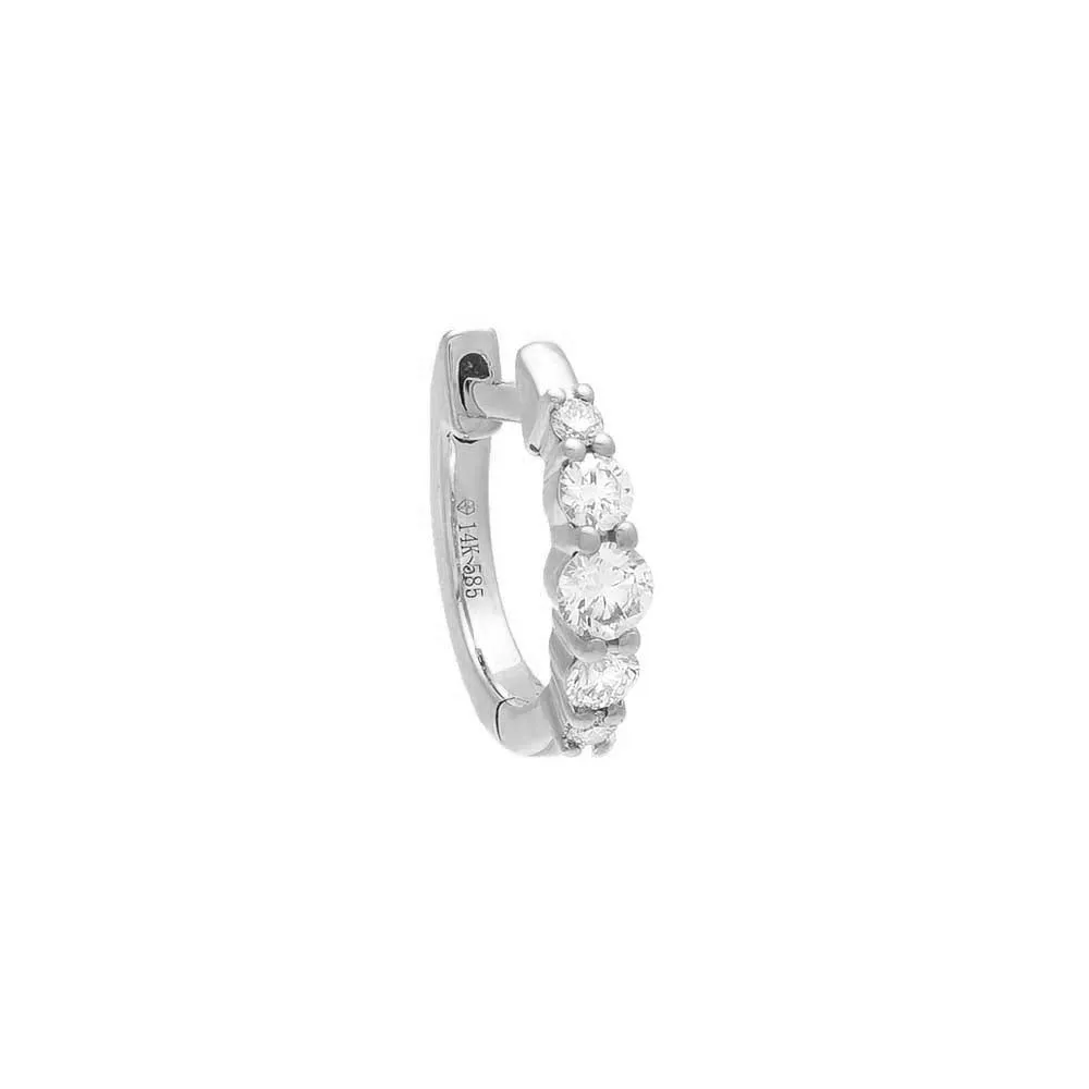Graduated Diamond Huggie Earring 14K sold by Adina Eden's product image thumbnail 5