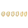 Pave Mariner & Squiggly Huggie Earring Combo Set sold by Adina Eden's