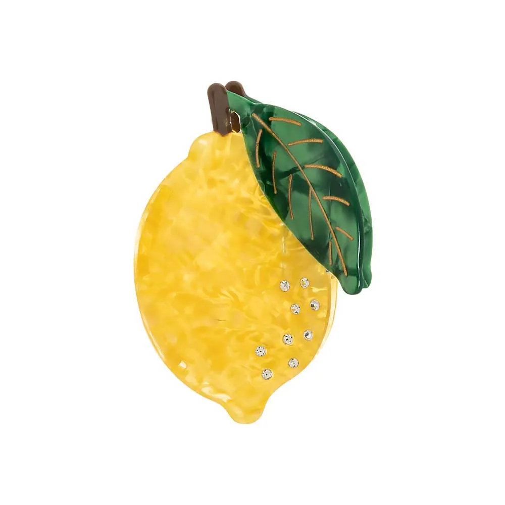 Rhinestone Accented Lemon Claw Clip sold by Adina Eden's