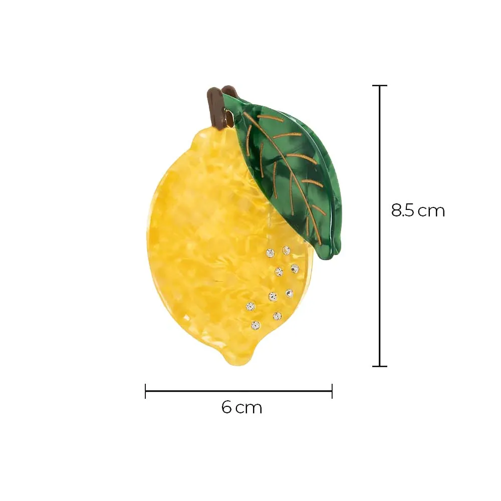 Rhinestone Accented Lemon Claw Clip sold by Adina Eden's product image thumbnail 2