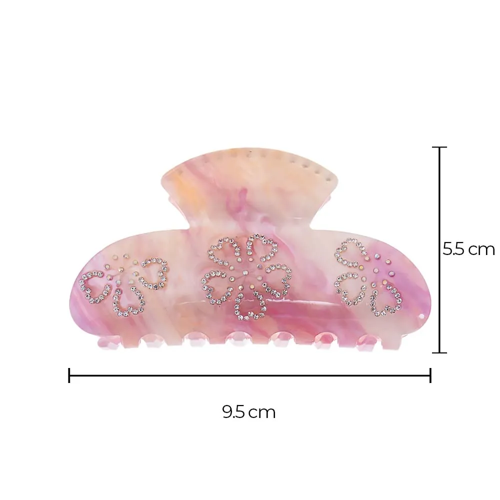 Rhinestone Pink Tie Dye Claw Clip sold by Adina Eden's product image thumbnail 2