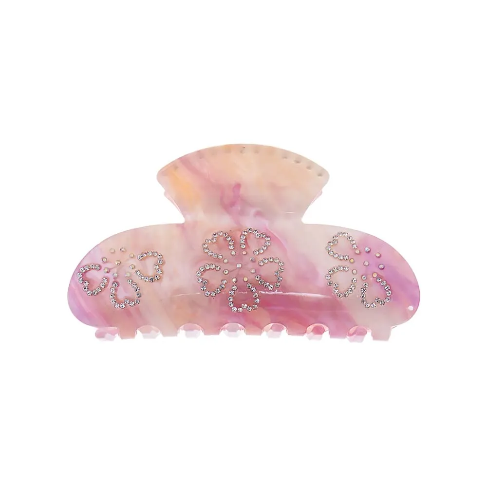 Rhinestone Pink Tie Dye Claw Clip sold by Adina Eden's