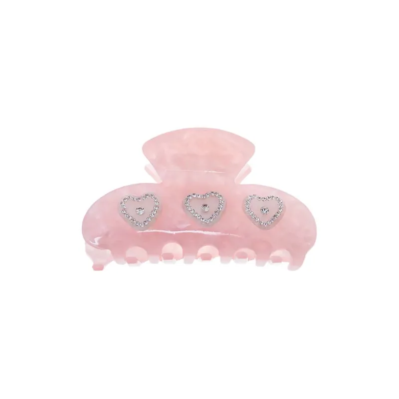 Triple Heart Rhinestone Claw Clip sold by Adina Eden's