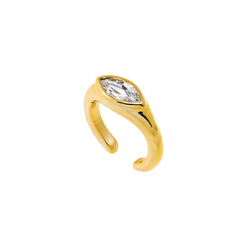 CZ Marquise Bezel Ear Cuff sold by Adina Eden's