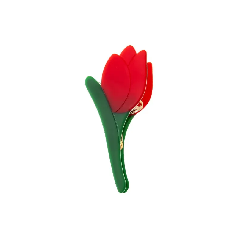Colored Rose Flower Hair Claw Clip sold by Adina Eden's