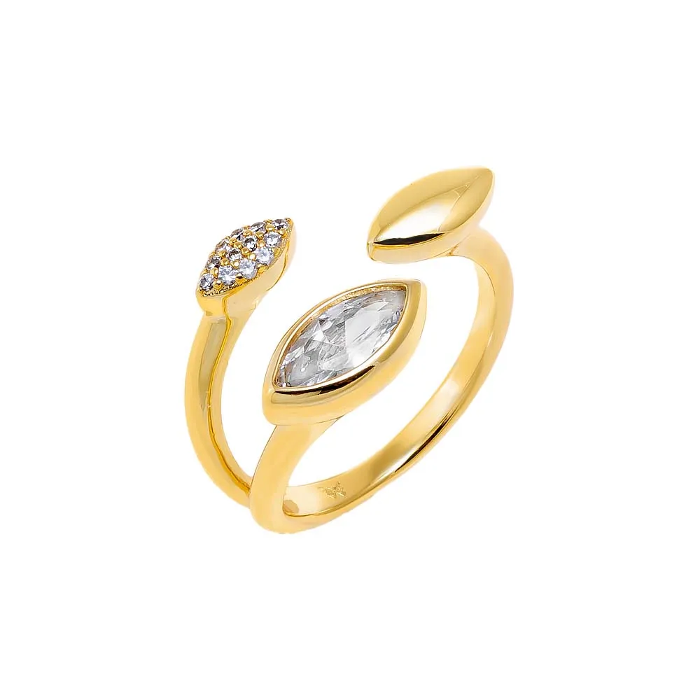 CZ Pave Marquise Stone Ring sold by Adina Eden's