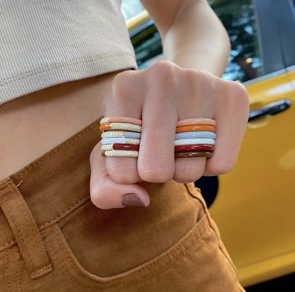 Neutral Enamel Band sold by Adina Eden's product image thumbnail 3