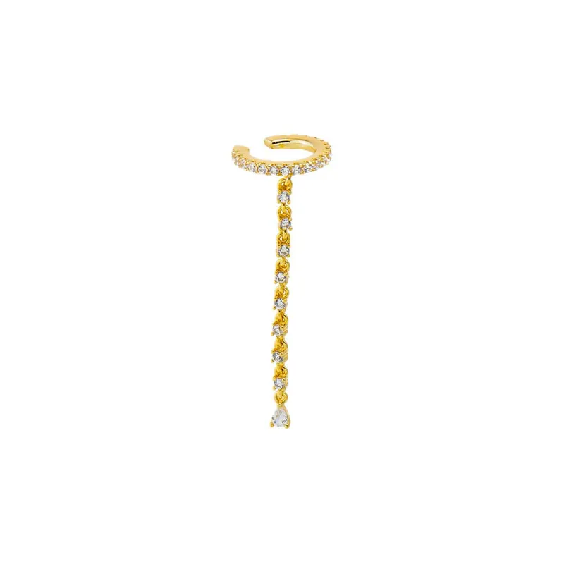 CZ Tennis Drop Ear Cuff sold by Adina Eden's