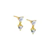 CZ Double Heart Stud Earring sold by Adina Eden's