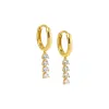 Mini CZ Tennis Drop Huggie Earring sold by Adina Eden's