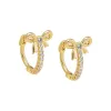 Pave Bow Tie Motif Huggie Earring sold by Adina Eden's