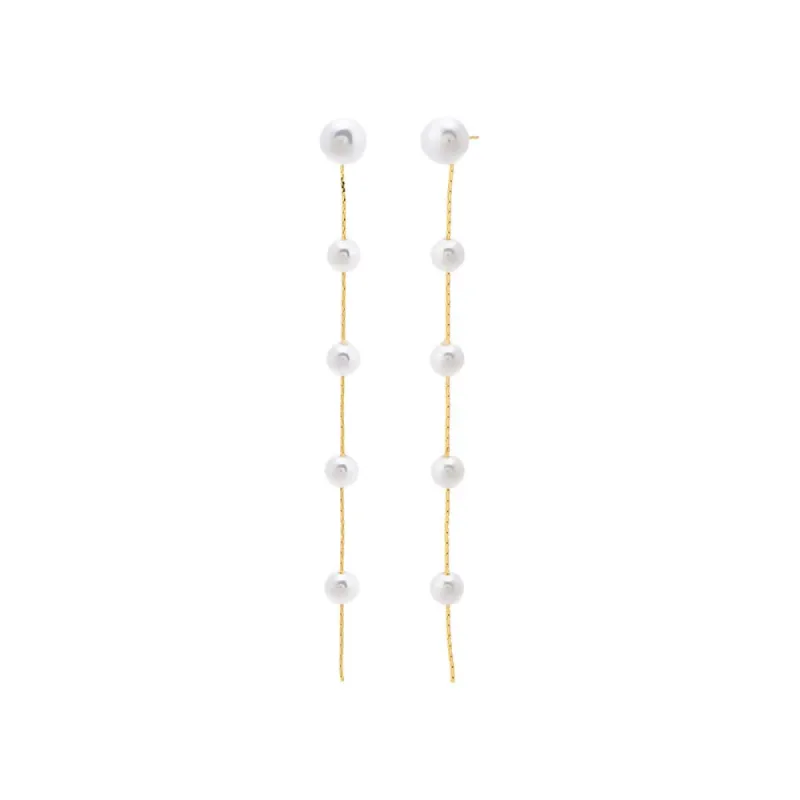 Multi Pearl Drop Stud Earring sold by Adina Eden's