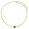 Colored Baguette Cuban Choker sold by Adina Eden's