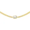 Colored Baguette Cuban Choker sold by Adina Eden's