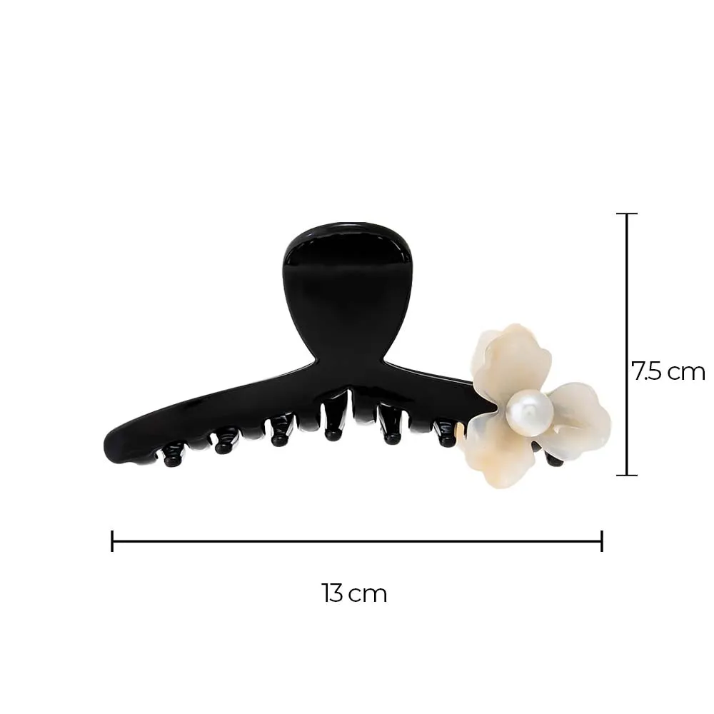 Flower Accented Loop Hair Claw Clip sold by Adina Eden's product image thumbnail 2