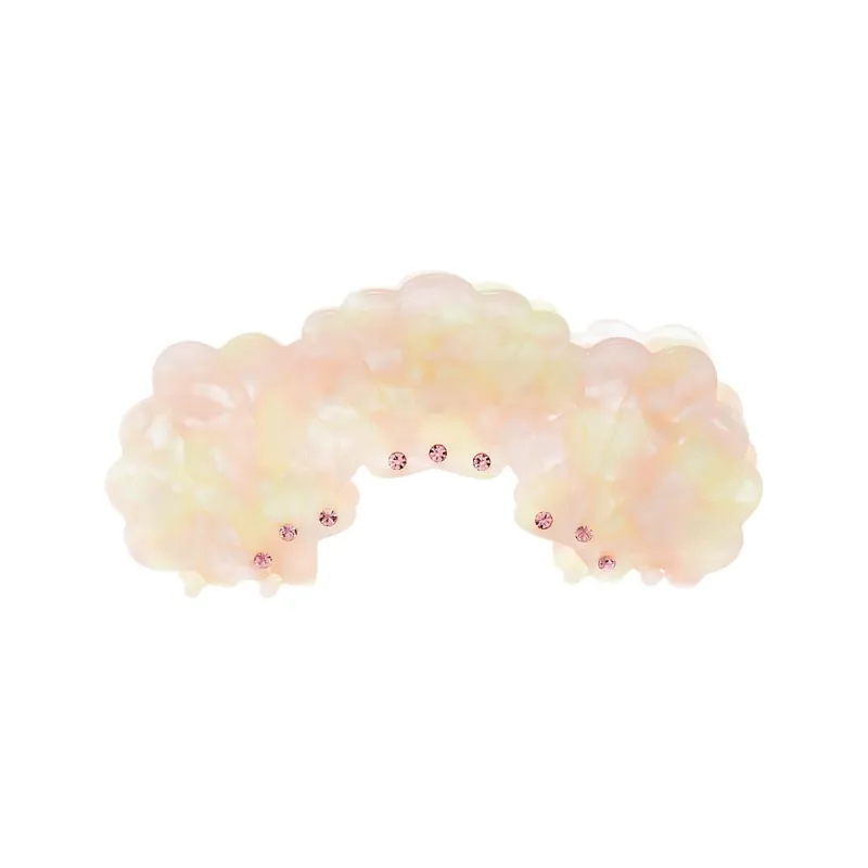 Rhinestone Embellished Triple Shell Curved Claw Clip sold by Adina Eden's