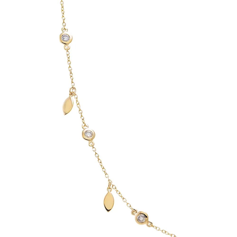 Diamond Bezel X Solid Marquise Shaker Necklace 14K sold by Adina Eden's product image thumbnail 3