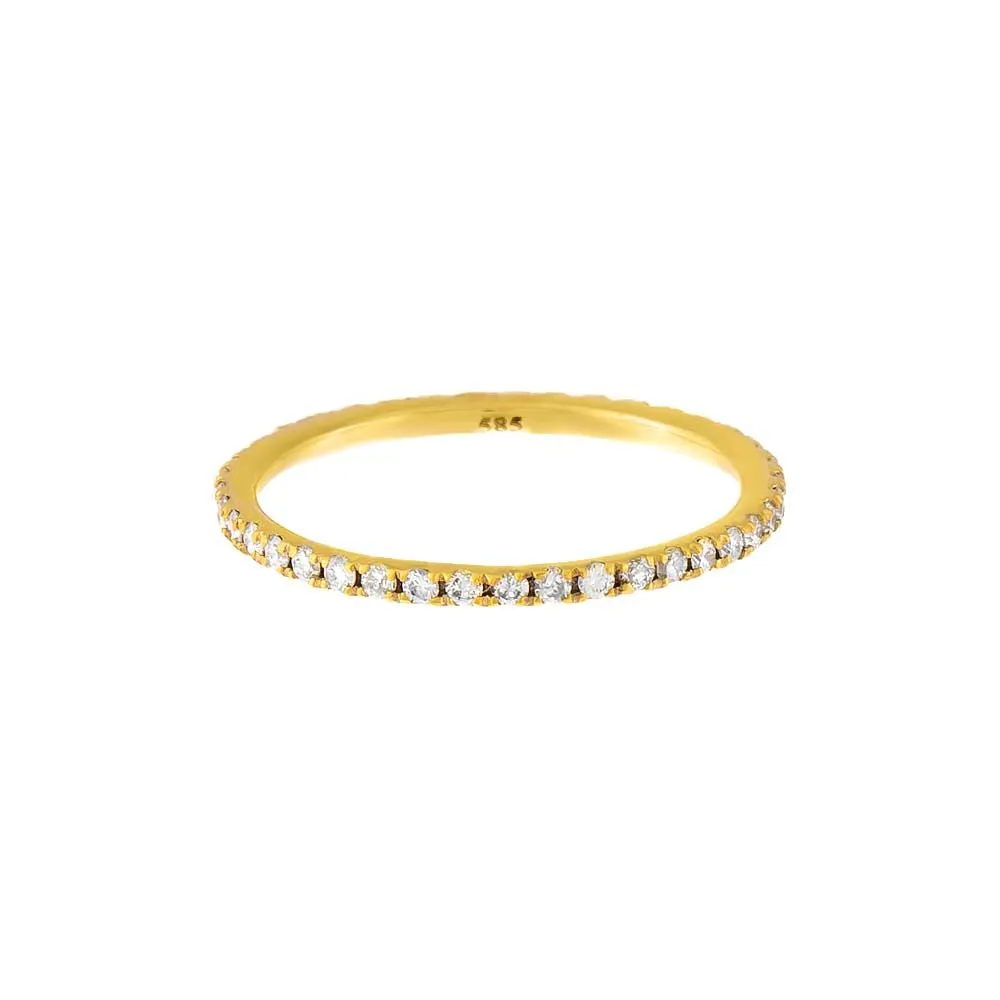 Diamond Thin Eternity Ring 14K sold by Adina Eden's product image thumbnail 3