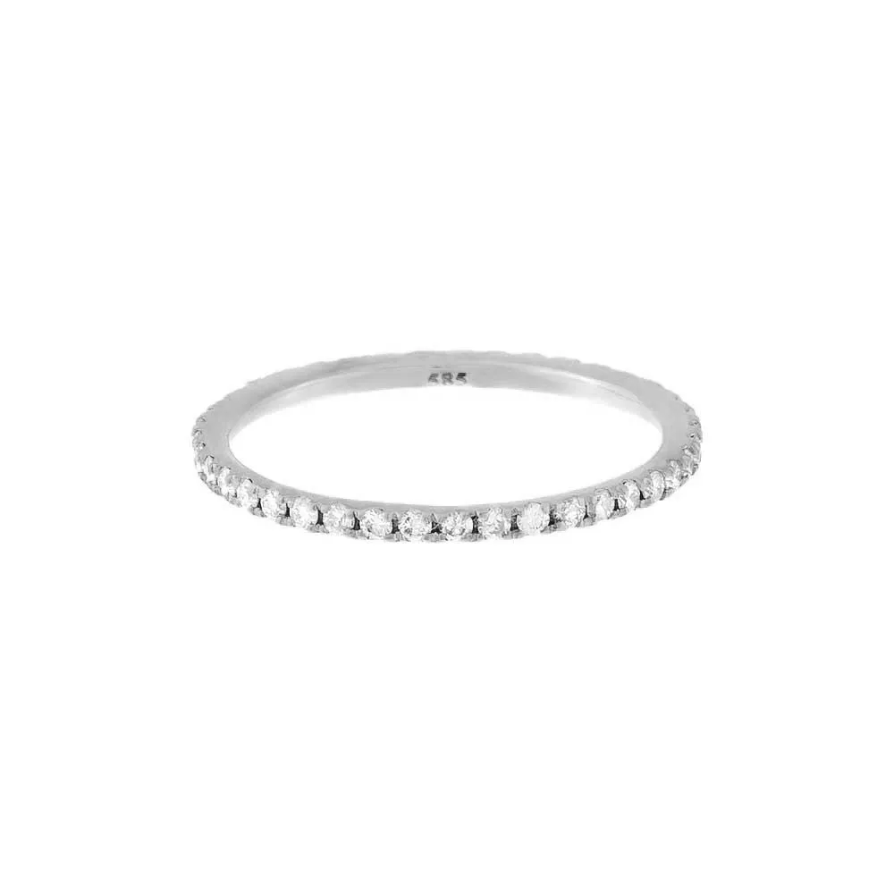 Diamond Thin Eternity Ring 14K sold by Adina Eden's product image thumbnail 5