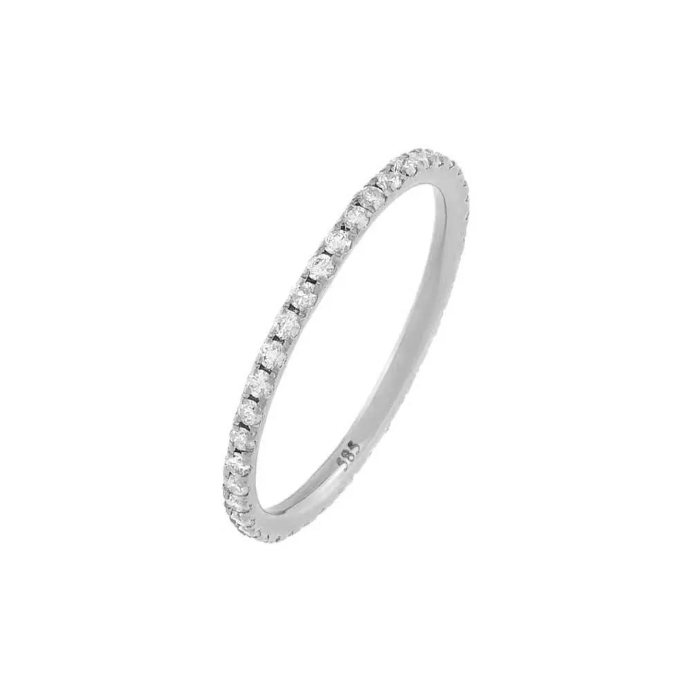 Diamond Thin Eternity Ring 14K sold by Adina Eden's product image thumbnail 4